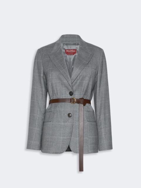 Max Mara QUAGGA Wool flannel blazer - DARK GREY