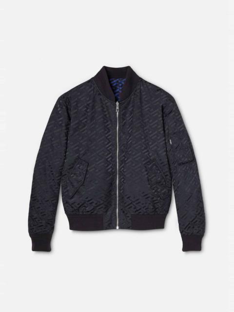VERSACE La Greca Print Bomber Jacket