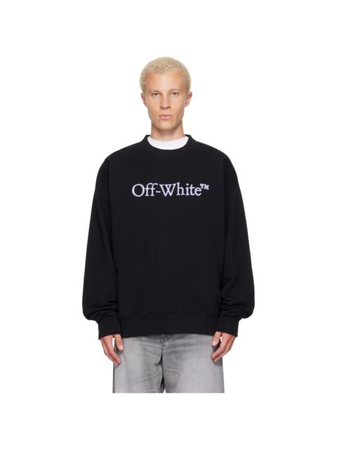 Off-White Black Big Bookish Skate Crewneck Sweatshirt