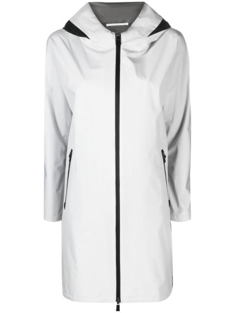 Herno hooded zip-fastening coat