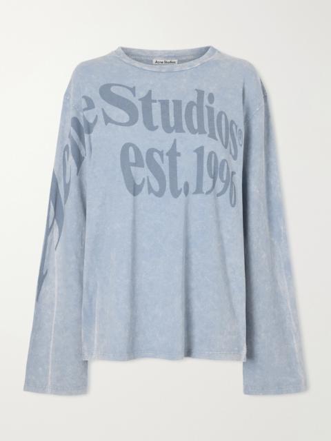 Acne Studios Printed Hemp And Cotton-blend Jersey T-shirt