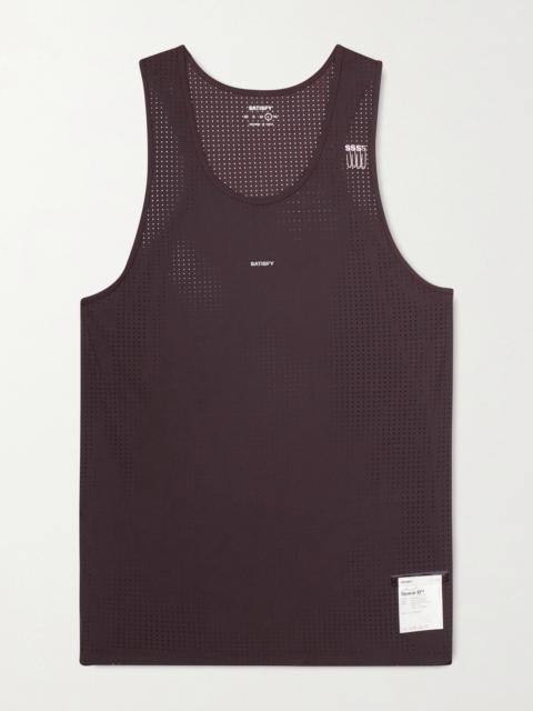 SATISFY Embellished Logo-Appliquéd Space-O™ Mesh Tank Top