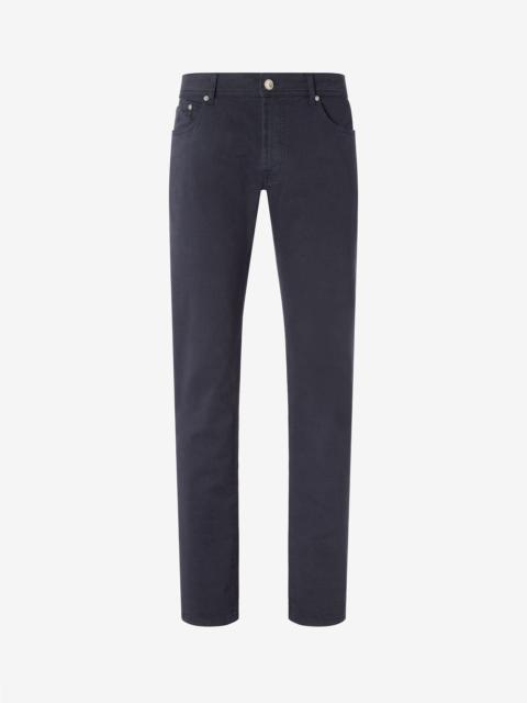 CORNELIANI Navy blue stretch cotton jeans