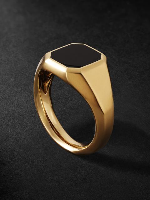 DAVID YURMAN Streamline® 18-Karat Gold Onyx Signet Ring