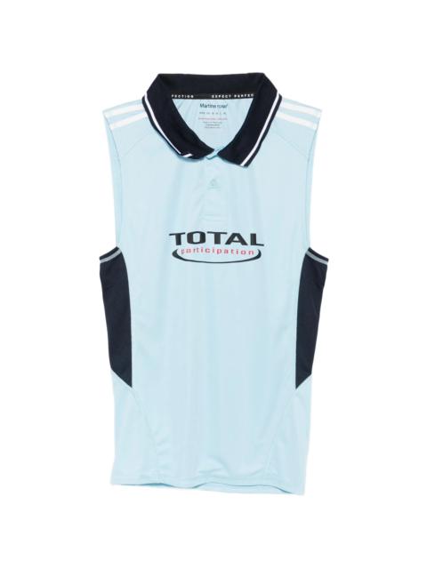 Martine Rose Martine Rose Shrunken Football Collared Sleeveless Polo Shirt