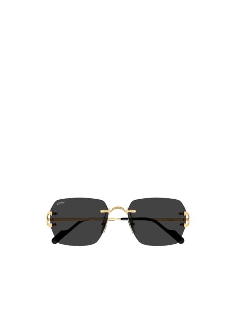 Cartier rimless geometric-frame sunglasses