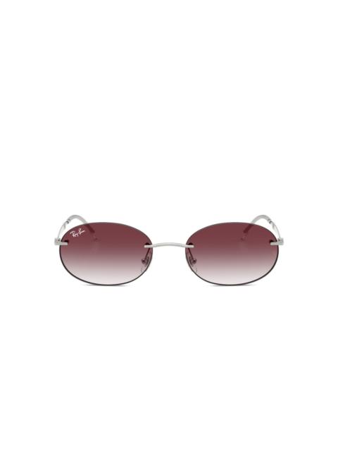Ray-Ban rimless oval-frame sunglasses