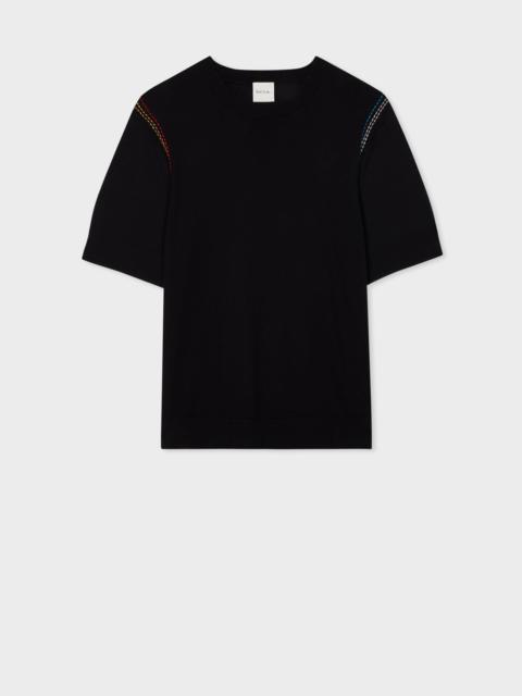 Paul Smith Black Coloured Stitch Knitted Top