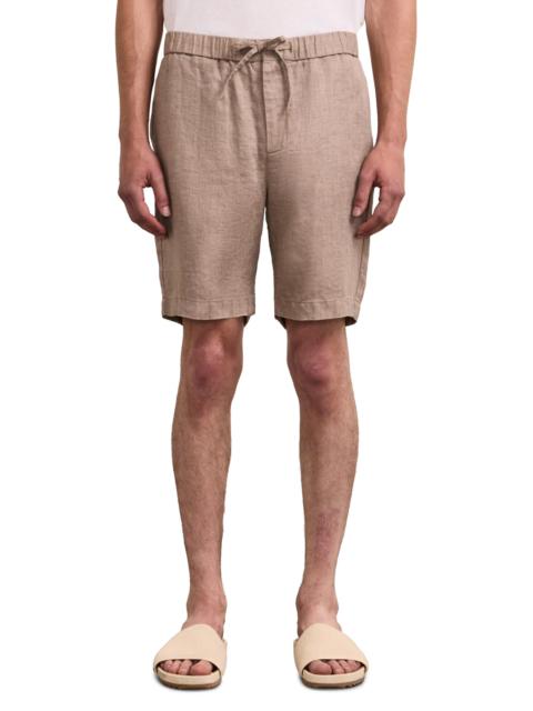 FRESCOBOL CARIOCA Men's Felipe Linen-Cotton Drawstring Shorts - Khaki