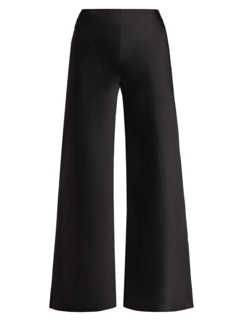 NORMA KAMALI Women's Bias Satin Elephant Pants - Black