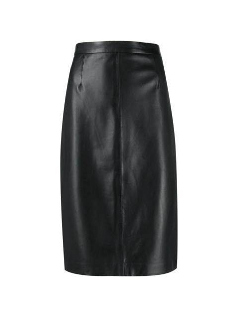 REDValentino high-waisted leather skirt