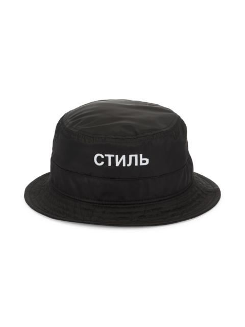 Heron Preston Men's Ctnmb Organic Cotton Bucket Hat - Black White