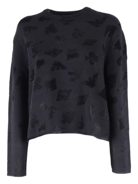 EMPORIO ARMANI textured-pattern sweater