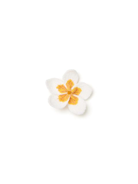 Frangipani Embroidered Brooch