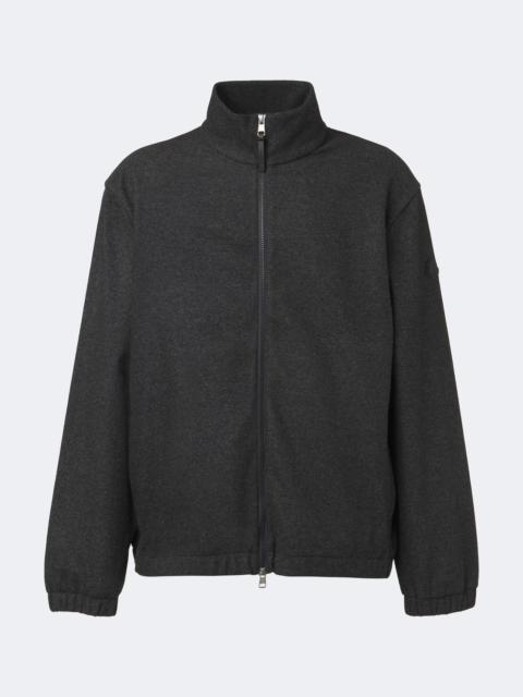 Moncler Leather-trimmed bomber jacket