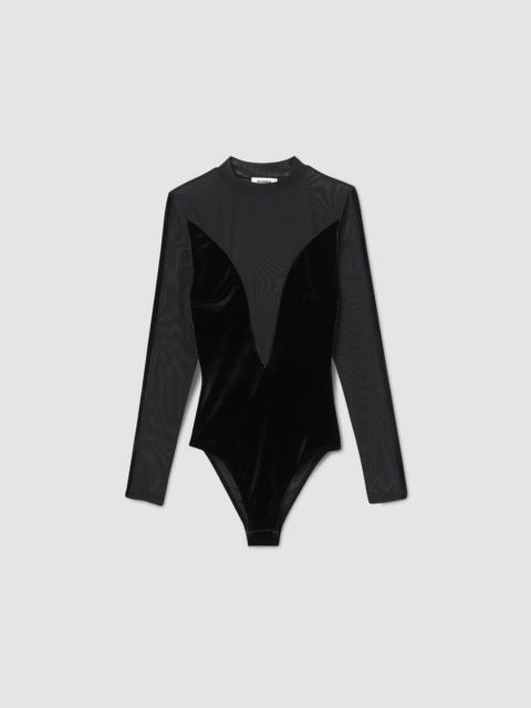 Sandro Velvet bodysuit