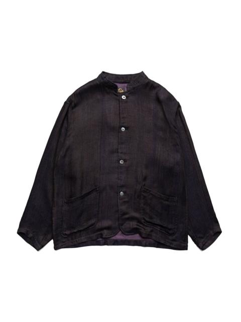 NEEDLES Stand Collar Jacket Rayon Double Face Gauze - Purple