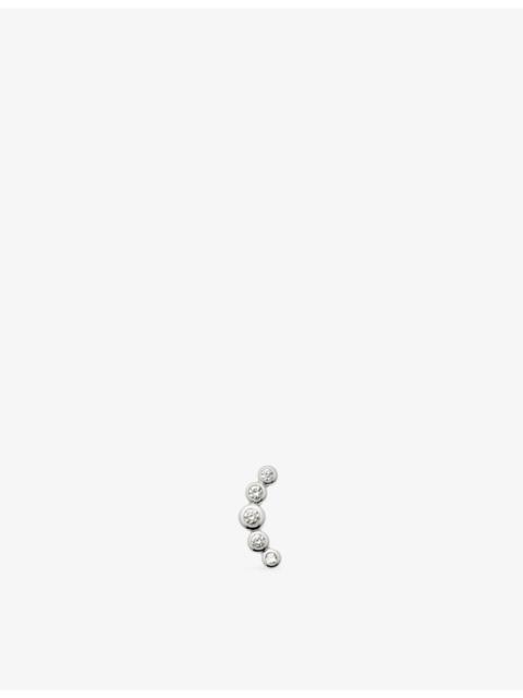 MISSOMA Flat Back 9ct White Gold And Lab Grown Diamond Stud Earrings