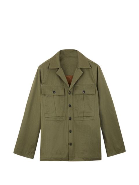 FORTELA Solomonf patch-pockets padded overshirt