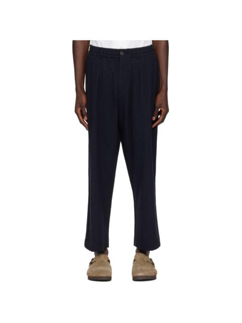 Universal Works Navy Oxford Trousers