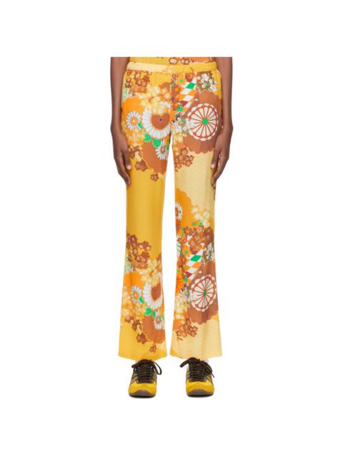 ERL Yellow Viscose Lounge Pants