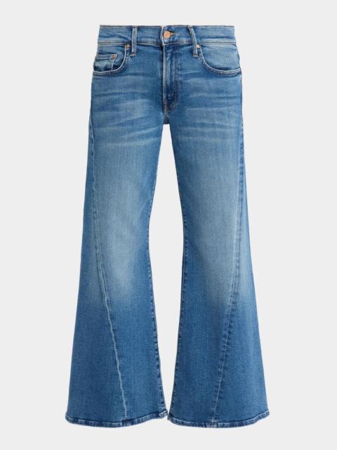 MOTHER Lil Mid-Rise Sidestepp Wide-Leg Jeans