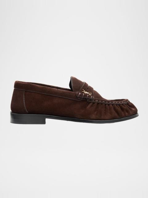 SAINT LAURENT Le Suede YSL Penny Loafers
