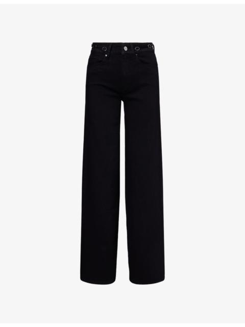 PAIGE Sasha Wide-Leg Stretch-Denim Jeans
