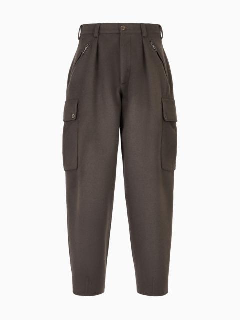 GIORGIO ARMANI Double-cashmere cloth cargo trousers