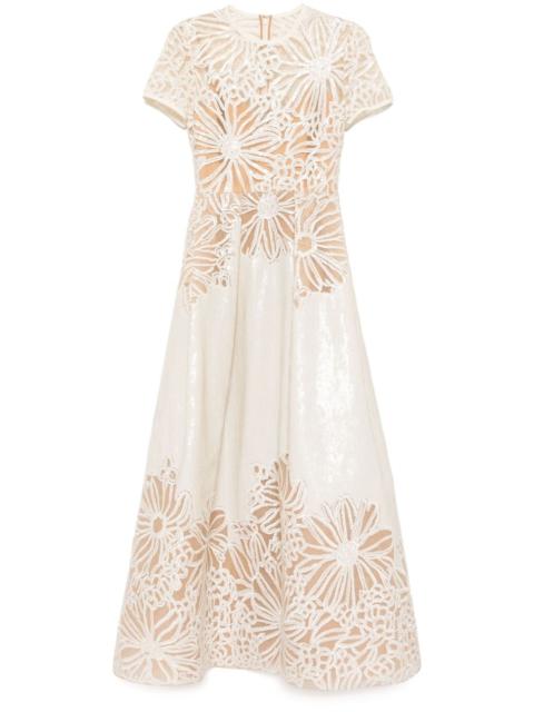 ELIE SAAB sequinned embroidered dress