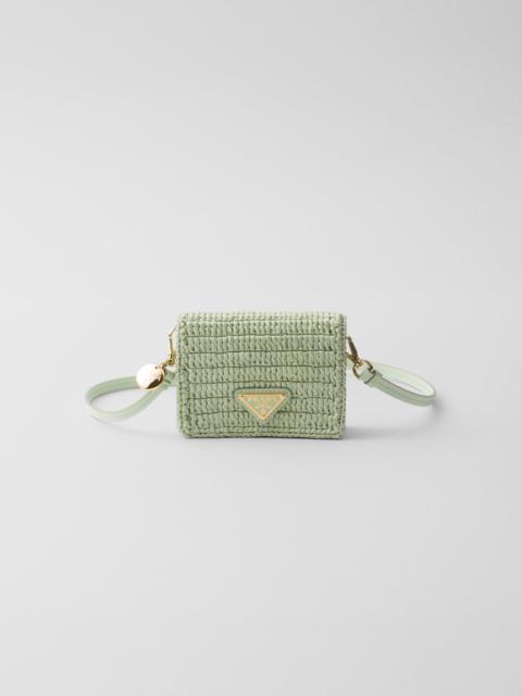Prada Crochet card holder with shoulder strap