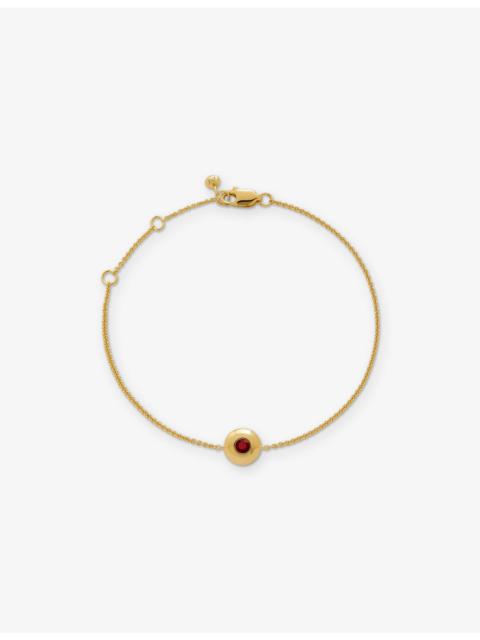 MONICA VINADER January Birthstone 18ct Gold Vermeil-Plated Sterling Silver and Garnet Bracelet