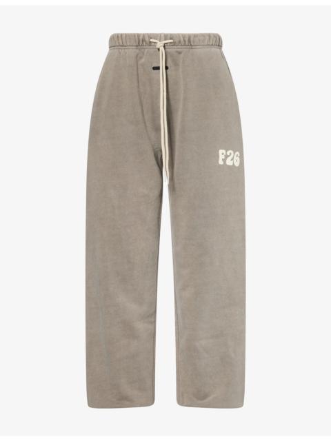 ESSENTIALS Classic-Fit Logo-Embroidered Cotton-Fleece Jogging Bottoms