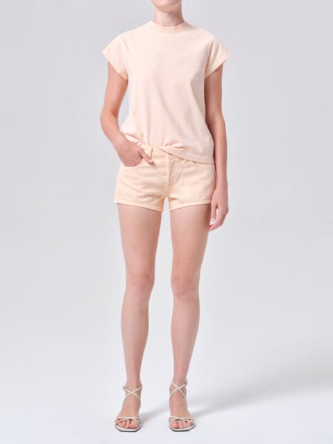 AGOLDE LOW RISE PARKER SHORT IN SUN FILTER