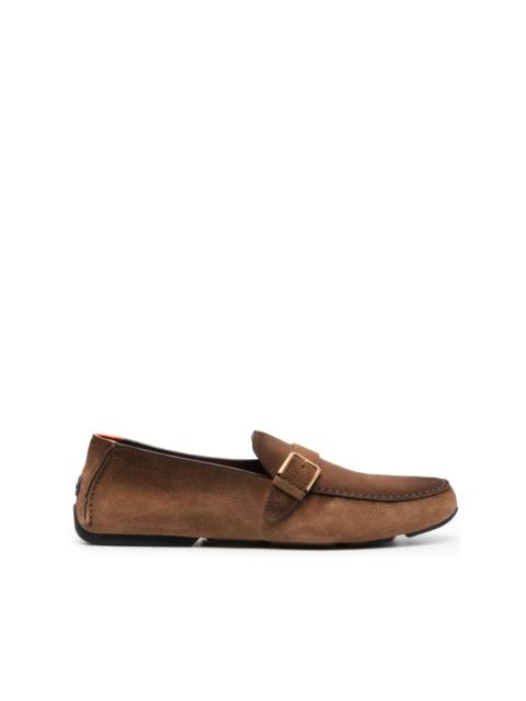 buckle-detail calf-leather loafers