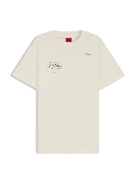 HUGO COTTON-JERSEY T-SHIRT WITH CASSETTE-TAPE GRAPHIC PRINT