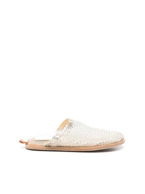 forte_forte rhinestone-embellished slippers