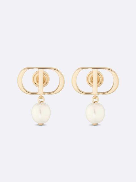 新作★Lucky Dior Earrings ピアス Lucky Dior Earrings Gold-Finish Metal and White Resin Pearls