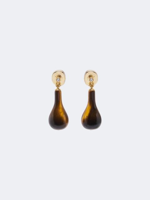 TOTEME Tiger's Eye Swarovski®-embellished drop earrings