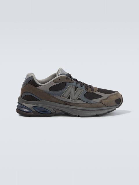 New Balance 2010 suede-trimmed sneakers