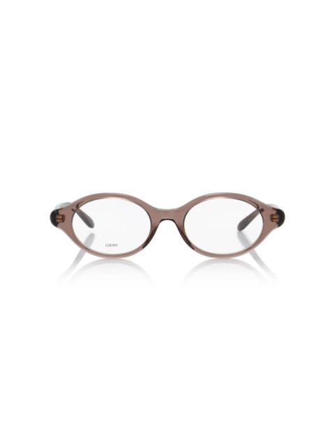 Loewe Round-Frame Acetate Glasses brown