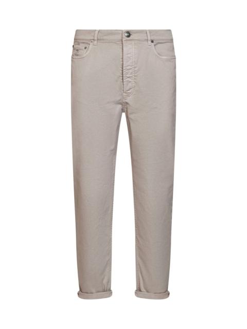 Brunello Cucinelli Marble grey garment-dyed lightweight comfort denim iconic fit jeans