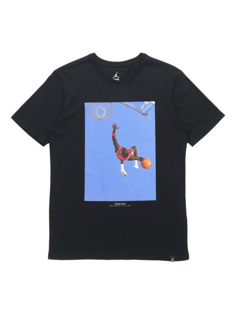 Jordan Air Jordan slamdunk Printed Sports TEE Men Black 915935-010