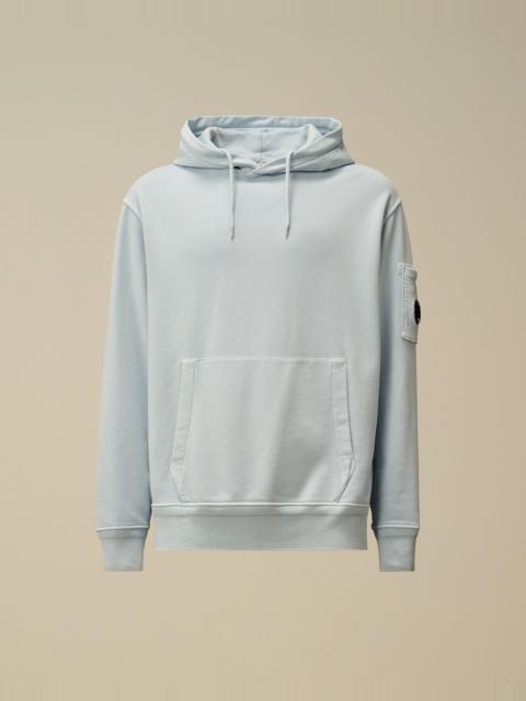 C.P. Company Cotton Diagonal Fleece Resist Dyed Hooded Lens Sweatshirt
