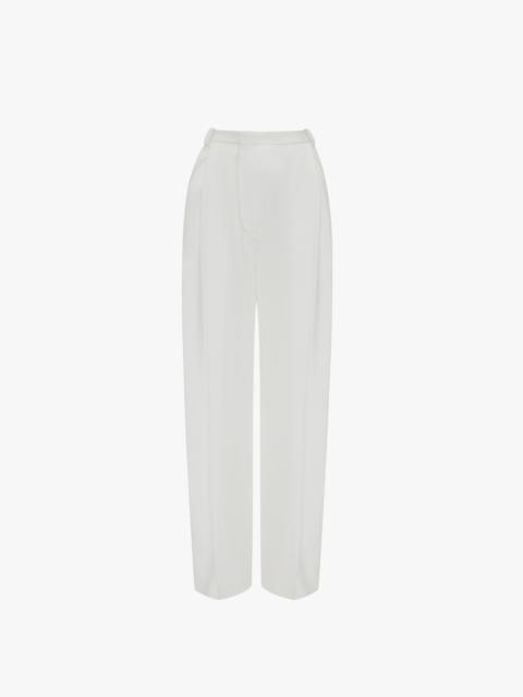 Victoria Beckham Wide Leg Trouser In White