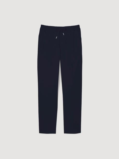 Sandro ELASTICATED STRAIGHT-LEG PANTS