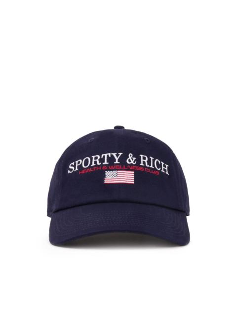 Sporty & Rich embroidered flag cap