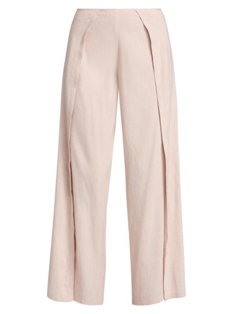 Proenza Schouler Women's Calla Slub Linen-Blend Pants - Orchid