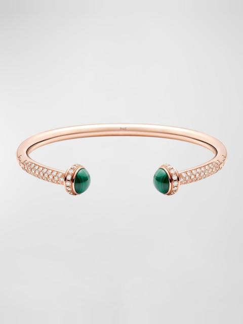 Piaget Possession 18k Diamond & Malachite Bangle, Size S