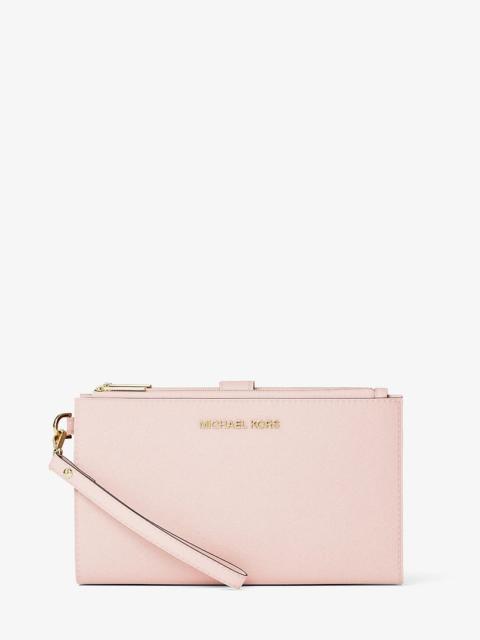MICHAEL KORS Jet Set Large Leather Smartphone Wristlet Wallet